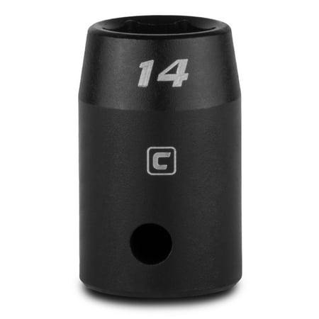 

Capri Tools 14 mm Shallow Impact Socket 1/2-Inch Drive 6-Point Metric