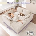 thumbnail image 6 of Muumblus 103" Boneless Sectional Sofa with Left Chaise, Comfy L-Shaped Modular Couch for Living Room, No Assembly Required, Beige Chenille, 6 of 10
