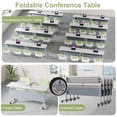 thumbnail image 5 of Folding Conference with Wheels White 6PCS 61"D x 19.7"W x 29.5"H with Drawers Barriers for 10 seat Meeting Classroom, 5 of 7