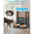 thumbnail image 5 of HoneyGuaridan 6L Automatic Cat Feeder for 2 Cats, 2.4G WiFi Enabled Smart Feed Pet Feeder for Dogs, Timed Pet Food Dispenser with Stainless Steel Bowl APP Control, 10s Voice Black, 5 of 7