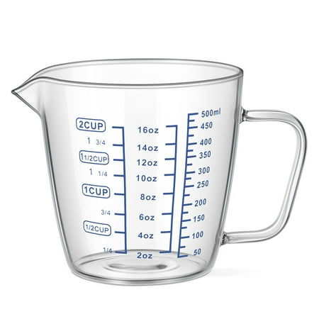 

NUOLUX OUNONA 500ml Measuring Cup Children s Milk Cup with Scale Microwave Heat-resistant Measuring Cup Transparent Scale Cup