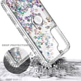 thumbnail image 3 of Nagebee Phone Case Compatible for Samsung Galaxy S23 with Tempered Glass Screen Protector, Sparkle Glitter Flowing Liquid Waterfall [Ring Holder & Wrist Strap] Women Girls Case (Gem), 3 of 6