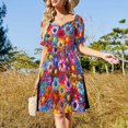 thumbnail image 2 of Vestido de manga corta de retazos para mujeres embarazadas ropa para mujeres, 2 of 6