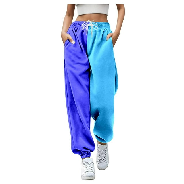 Womens Cargo Pants With Pockets Fashion Matching Color Solid Color Printed 2 Pair Pants Leg Girdle Pants Sports Ladies Summer Pants Light Pink S