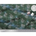 thumbnail image 2 of Soimoi Moss Georgette Fabric Text & Sacred Geometry Galaxy Printed Craft Fabric by the Yard 42 Inch Wide, 2 of 3