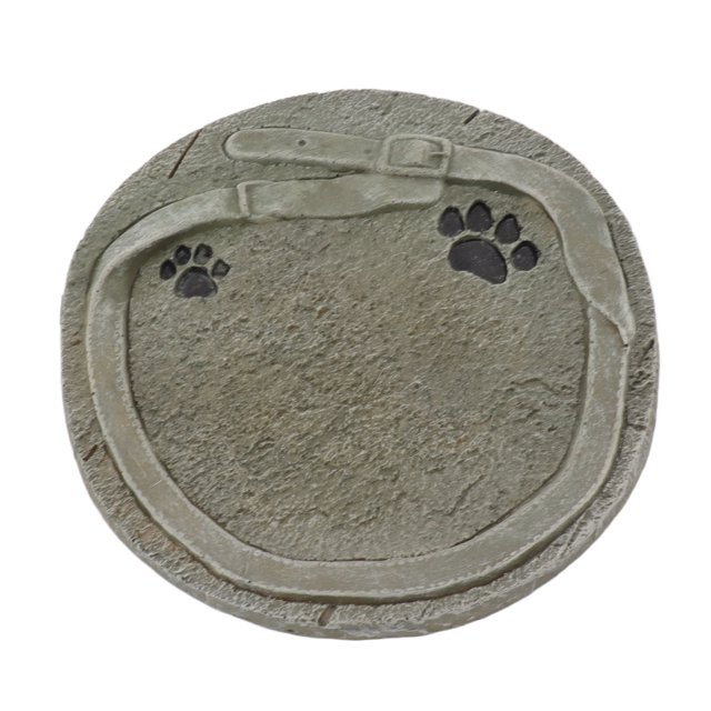 Verdant Touch Piedra conmemorativa para mascotas, piedra conmemorativa para mascotas, huella de pata y cinturón, resina, letras, lápida para mascotas, marcador de tumba para perros, gatos, musgo