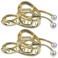 thumbnail image 1 of 2 pinzas para el pelo con forma de garra de perla, con diseño de nota musical, para mujer, 1 of 7