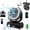 Black, variant on 20000mAh USB Rechargeable Camping Fan, 4 Speed Silent Fan with Remote & LED Light for Camping Office Study Outdoor Activities