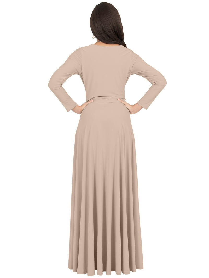 open lace back dress Valérie Neutral Self-Tie Pleated Maxi Dress