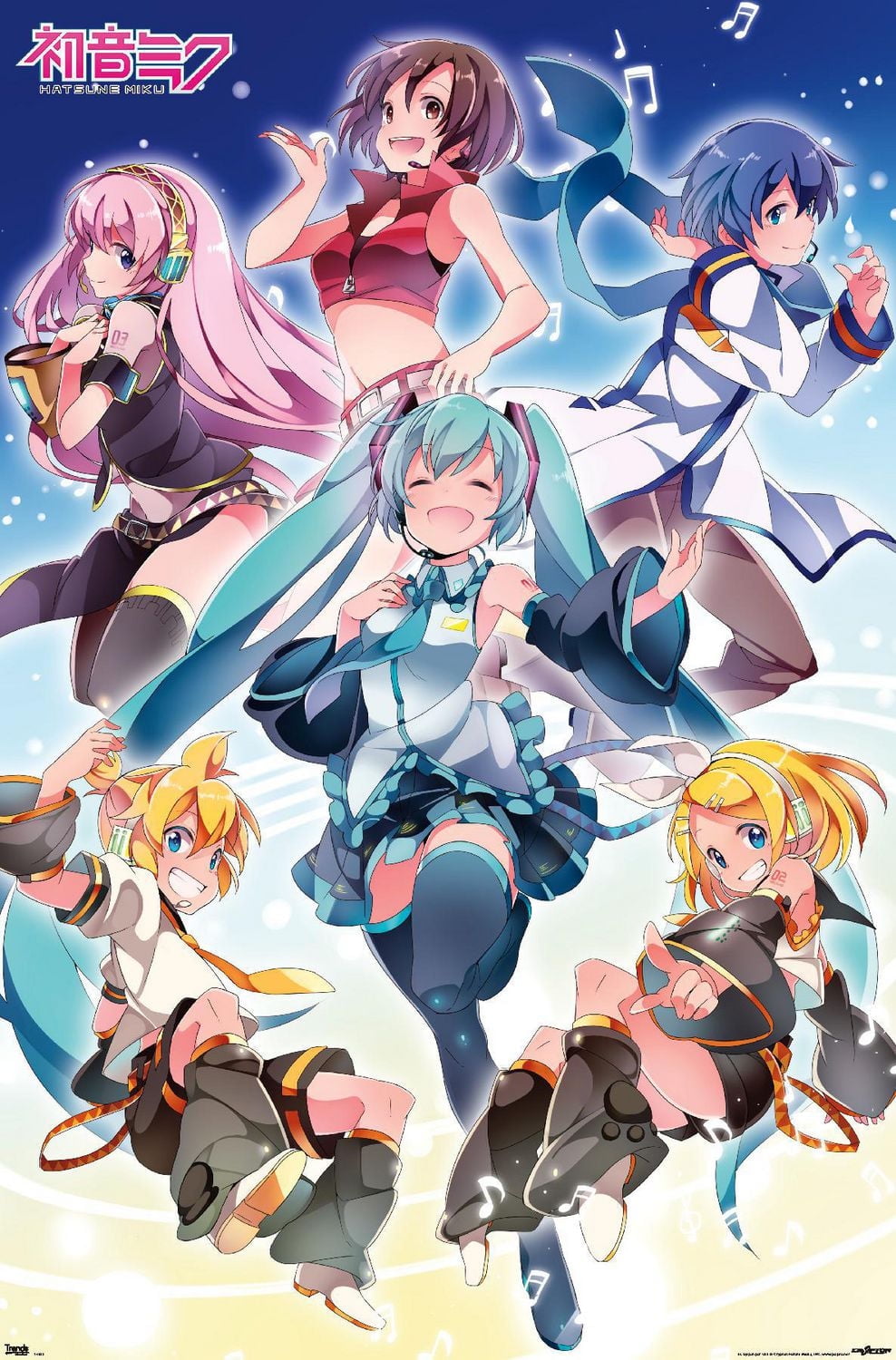 Hatsune Miku - Group Wall Poster, 14.725" x 22.375"