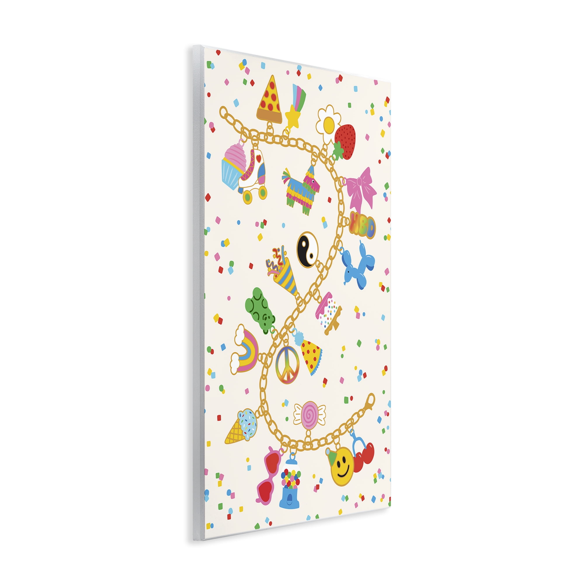 Stupell Industries Playful Party Charm Bracelet Wall Plaque Art, design by Nadia Hassan