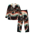 thumbnail image 1 of Balery Glitch Screaming Skull Pijama para Hombre de Dos Piezas con Manga Larga, Conjunto de Dormir y Descanso Suave con Bolsillos-Small, 1 of 7