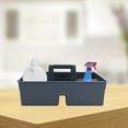 thumbnail image 4 of OFFIGAM Plastic Cleaning Supplies Basket with Handle, Dark Color Storage Organizer for Easy Carry and Cleaning Tasks, 4 of 6