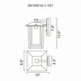 thumbnail image 6 of CWI Lighting Winfield 1 Light Farmhouse Metal Outdoor Wall Light in Black, 6 of 8