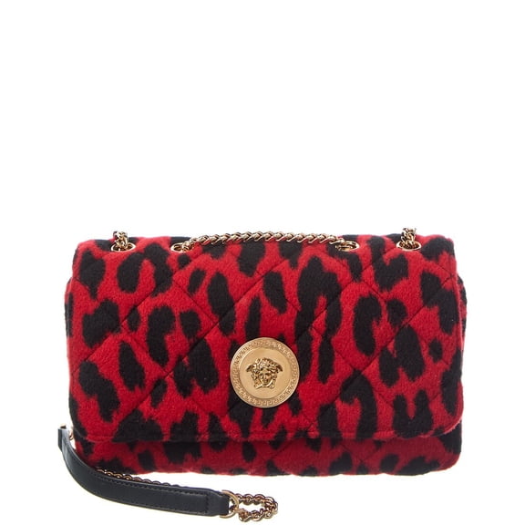 Versace Medusa Quilted Shoulder Bag, Red