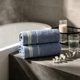 thumbnail image 4 of Kyusrd 2Pcs Cottons Hand Towels for Thick Soft Highly Absorbent Face Towels Bathroom Hand Towels For Face Washing Showers Spa Daily Use,Dark Blue-2Pcs,33x73cm, 4 of 6