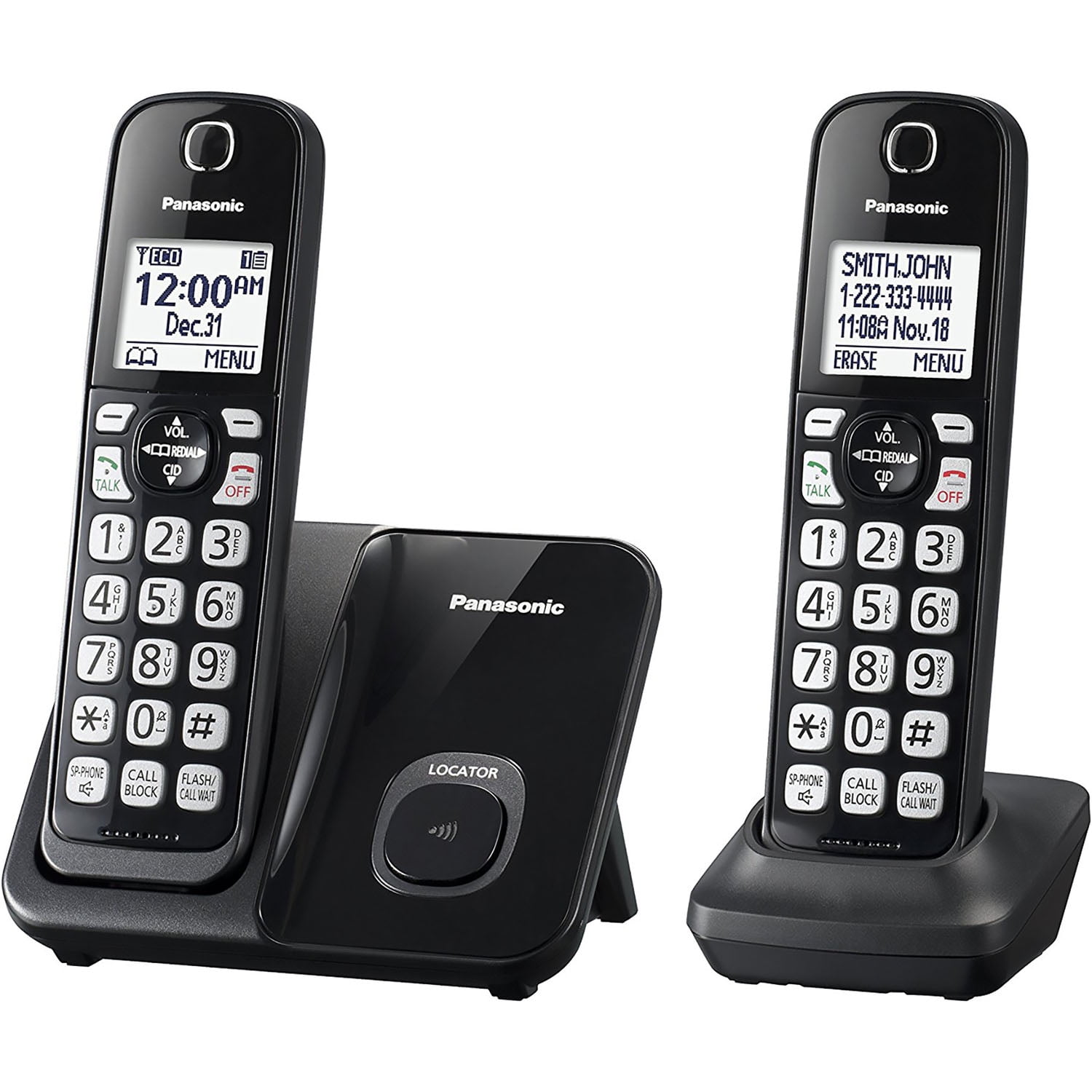 Panasonic V920DA1F 店舗用品 2個セット Panasonic kxtgd512b blk dect+ 2-handset/exp - Walmart.com