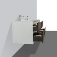 thumbnail image 3 of Eviva Vienna 75" Rosewood w/ White Frame Wall Mount Double Sink Bathroom Vanity w/ White Integrated Top, 3 of 6