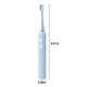 thumbnail image 3 of Cepillo de dientes eléctrico con temporizador y 4 cabezales de cepillo - Impermeable IPX7, 5 modos de limpieza, recargable por USB, portátil para viajar - blanco, rosa, azul, 3 of 7