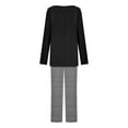 thumbnail image 6 of yievot Women's Pajama Set Soft Long Sleeve Top With Pants Striped Printed Loungewear Sleepwear Pajamas, 6 of 7