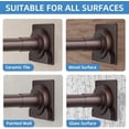 thumbnail image 4 of Matte Bronze Shower Curtain Rod,1 Inch Diameter Stainless Steel Adjustable Spring Tension Rods 32 to 68",with Holders,Anti-Slip,Curtain Rods No Drilling(1 Pack), 4 of 7