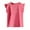 Hot Pink, variant on THDHVS Girls Tops, Baby Girl Clothes, Girls T Shirts Ruffle Sleeve Summer Casual Ribbed Knit Crewneck Tee Tops Blouses Yellow 2-3 Years