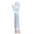 thumbnail image 1 of Fun Costumes Child White Satin Elbow Length Gloves, 1 of 1