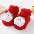 thumbnail image 2 of REDARER Baby Christmas Socks Santa Snowman Knit Design, Cute Plush Figure Socks for Toddlers, Non-Slip First Walkers,Size:One Size, 2 of 4