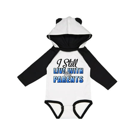 

Inktastic I Still Live with My Parents Baby Funny Gift Baby Boy or Baby Girl Long Sleeve Bodysuit