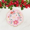 thumbnail image 1 of Vajilla de fiesta, patrón de flores, vajilla desechable para el hogar, platos de papel, durabilidad mejorada, 1 of 8