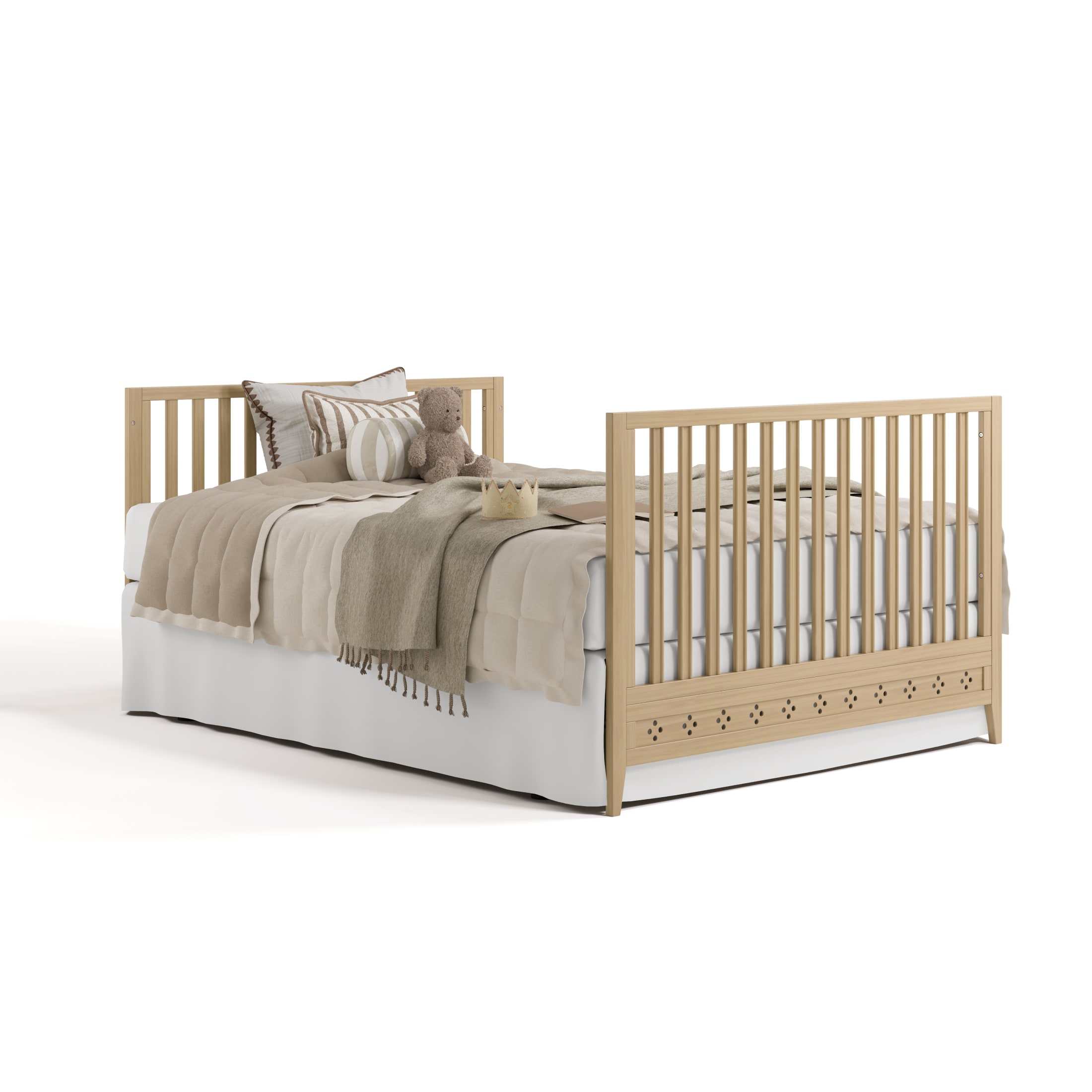 Storkcraft Mallorca 5-in-1 Convertible Crib with Bonus Toddler Guardrail, Driftwood