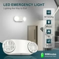 thumbnail image 2 of 4PK Emergency Lights for Business, with Battery Backup,Hard Wired,Two Head Adjustable Commercial Emergency Lights, UL Listed, 5VA Flame Retardant,AC 120/277V,White, 2 of 6