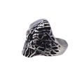 thumbnail image 2 of Seven Seas Pirates Flaming Skull Steel Black Enameled Ring, 2 of 3