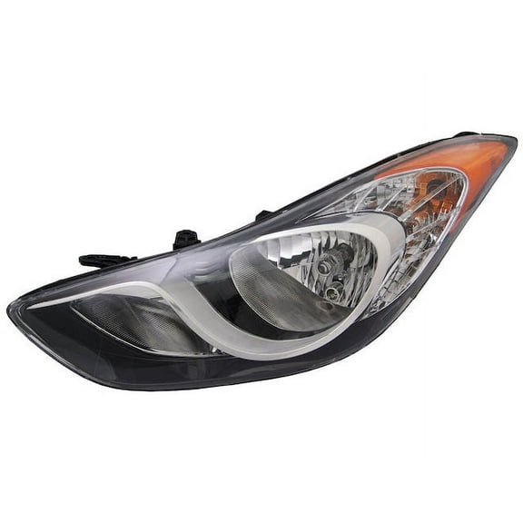 Left Headlight Assembly - Compatible with 2011 - 2013 Hyundai Elantra Sedan 2012