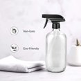 thumbnail image 4 of Botella rociadora de vidrio Worldgsb de 500 ml, recargable, con boquilla, transparente, 4 of 7