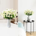 thumbnail image 4 of Morttic 12PACK Artificial Daisies Flowers Outdoor Fake Plants White Gerber Daisy Fake Foliage Greenery Faux Plants for Graves Hanging Outside Planter Window Box Wedding Decoration, 4 of 8