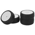 thumbnail image 2 of RC Tires, Wear Resistant Plastic Rubber Concave Convex Texture RC Drag Tires  For 1/10 Flat Sports Car For Remote Control Car White, 2 of 8