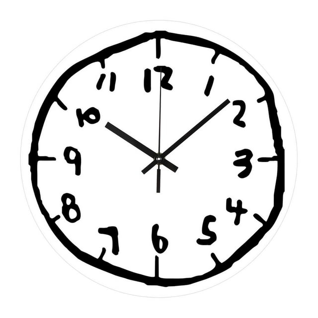 Reloj de pared acrílico minimalista, sencillo, silencioso, elegante y versátil. Blanco