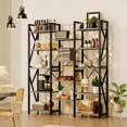 thumbnail image 2 of GAOMON Bookshelf, 5-Tier Large Industrial Bookshelf with Metal Frame, Open Display Shelves, Tall Modern Bookcase for Living Room, Home Office, Study, 2 of 8