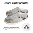 thumbnail image 6 of Fotbe White Reindeer Portrait Pattern Women's Fuzzy Curly Fur Memory Foam Loafer Slippers Indoor Outdoor Slippers Winter Home Shoes-35/36, 6 of 7