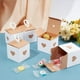 thumbnail image 2 of 60 cajas de dulces de papel kraft, mini cuadradas, con ventana en forma de corazón. Cajas pequeñas para envolver dulces, ideales para regalos, bodas y fiestas. Incluyen cordón de nailon., 2 of 7