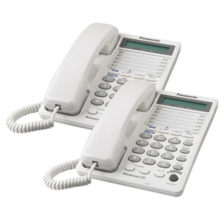 Panasonic KX-TS208W Wall Mountable 2-Line Corded Phone (2 (Best Two Line Business Phone)