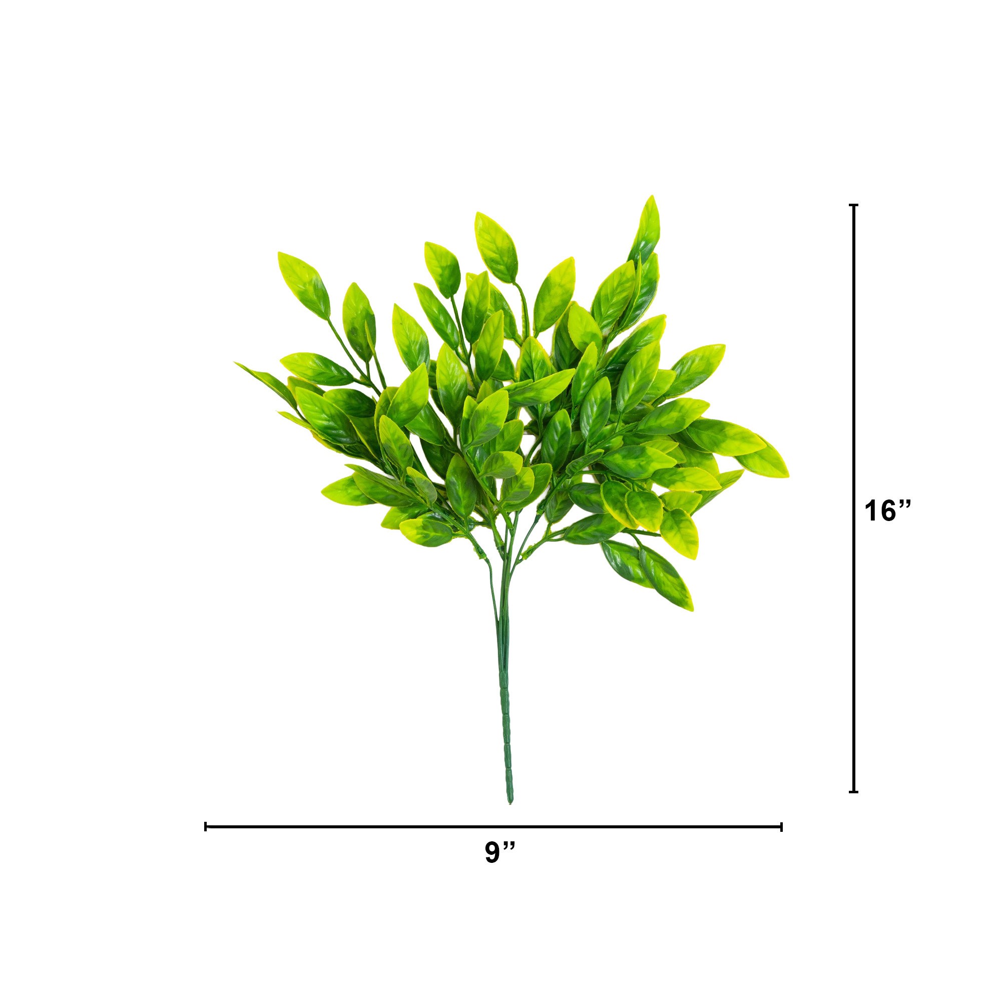 16in. UV Resistant Artificial Ruscus Bush (Indoor/Outdoor) - Set of 6