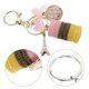 thumbnail image 3 of Macarons de tres capas Modelo llavero llavero lindo coche bolso monedero colgante decoración resina Torre Eiffel colección regalo llavero, 3 of 3