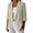 Beige, variant on Blazers for Women Linen Blend Notched Lapel Single Button Long Sleeve Outerwear Loose Casual Blazer Jacket with Dual Patch Pockets