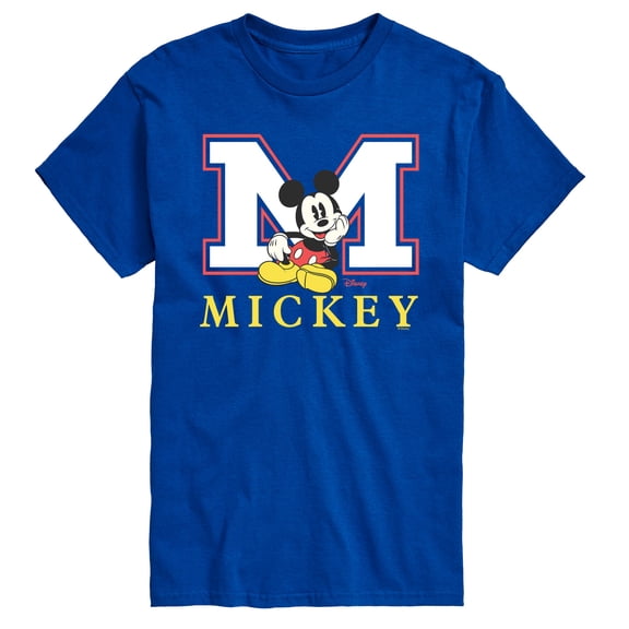 Disney - Mickey M Block Letter - Men's Short Sleeve Graphic T-Shirt