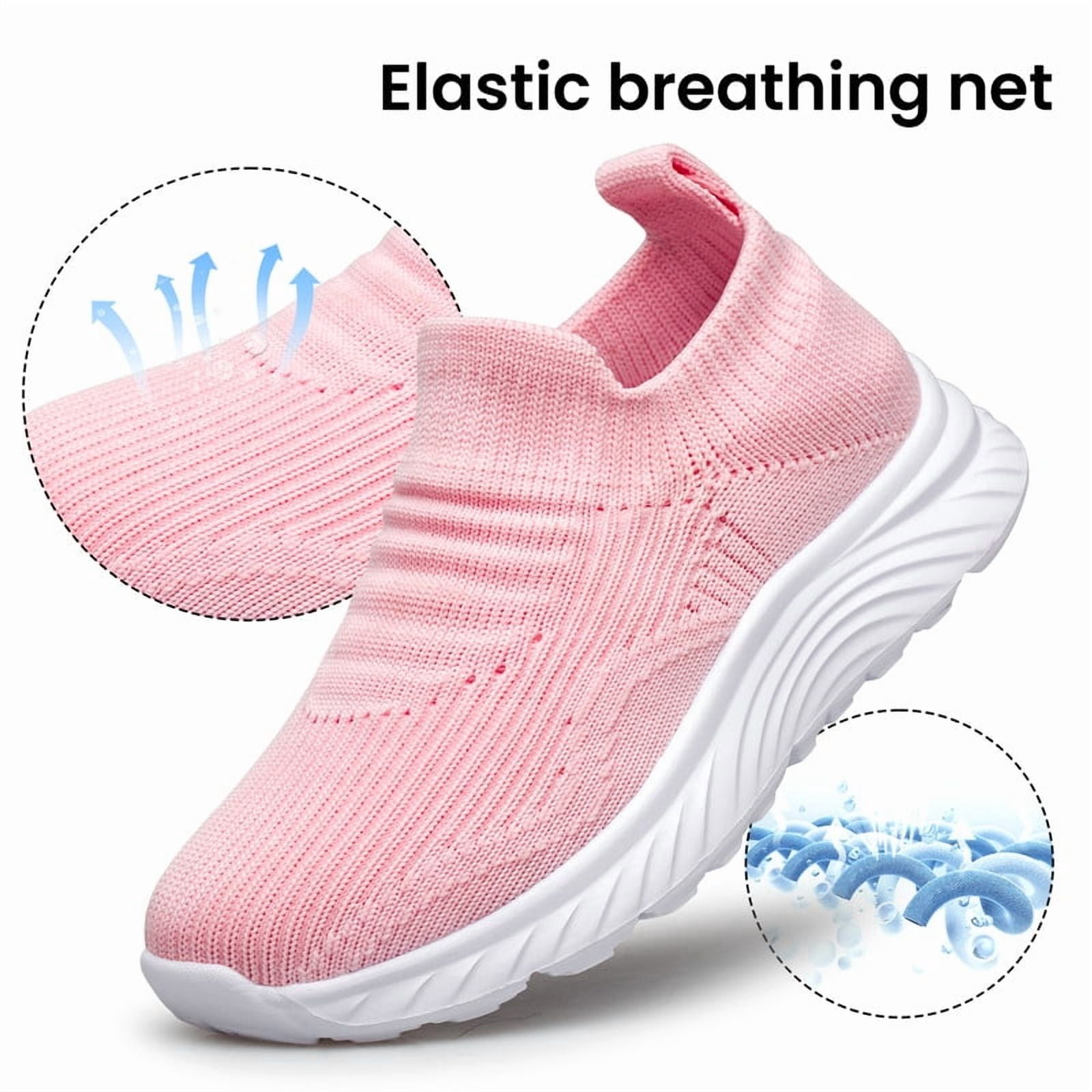 vibdiv Girls Shoes Non-Slip Running Sneakers Lightweight Breathable Tennis Kids School Shoes Pink Toddler Size 6