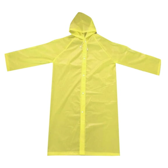 Thickened EVA Rain Poncho for Adults Men Women Waterproof Reusable Emergency Raincoat with Adjustable Hood for Hiking Cycling Students Commuting