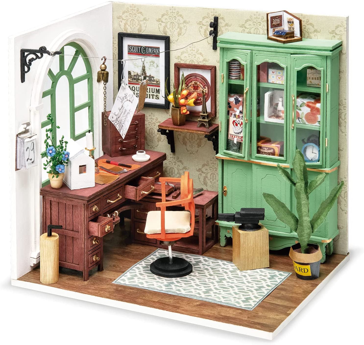 Rolife DIY Miniature Dollhouse Kit Tiny Room Set to Build Christmas
