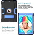 thumbnail image 2 of Mignova for New iPad 7th Generation 10.2" 2019 / iPad 10.2 Case, Hybrid Rugged Heavy Duty Defender Shockproof Protective with Built-in Kickstand for Apple iPad 10.2 Inch 2019 (Black/Blue), 2 of 6